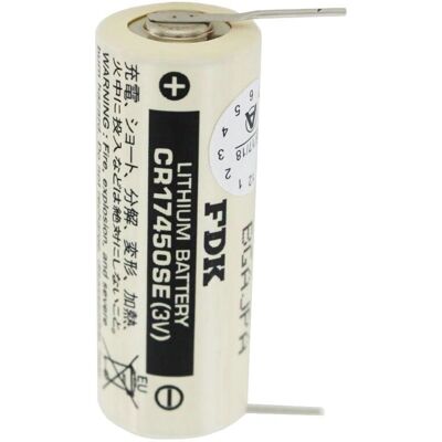FDK CR17450SE Batterie - 2500mAh, Lötpadel, -40°C bis +85°C - Batterie FDK CR17450SE Batterie - 2500mAh, Lötpadel, -40°C bis +85°C - Batterie