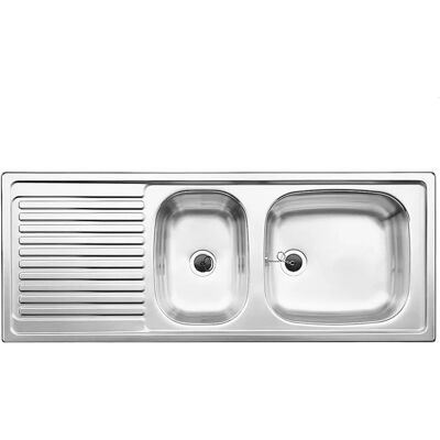 Blanco Top EZS 11 x 4 Dvojdřevěný nerezový kuchyňský dřez - Reverzibilní Blanco Top EZS 11 x 4 Dvojdřevěný nerezový kuchyňský dřez - Reverzibilní