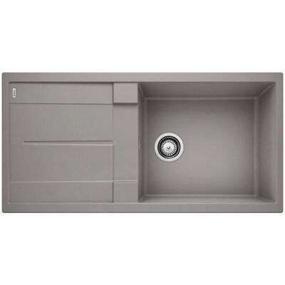 Évier Blanco Metra XL 6 S - Silgranit PuraDur II - 60cm - Aluminium - Publicité Évier Blanco Metra XL 6 S - Silgranit PuraDur II - 60cm - Aluminium - Publicité