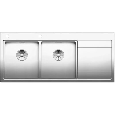 Evier de Cuisine en Acier Inoxydable - 2 Compartiments, 80cm, Moderne Evier de Cuisine en Acier Inoxydable - 2 Compartiments, 80cm, Moderne