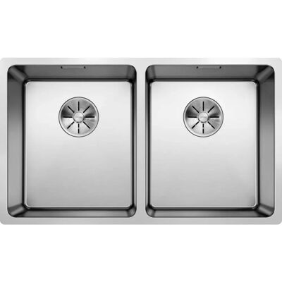 Blanco Andano 340/340-IF Dubbele Rvs Keukenkraan - InFino Systeem Blanco Andano 340/340-IF Dubbele Rvs Keukenkraan - InFino Systeem