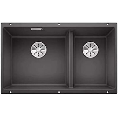Lavello doppio sotto piano Blanco SUBLINE 430/270-U - Grigio Lavello doppio sotto piano Blanco SUBLINE 430/270-U - Grigio