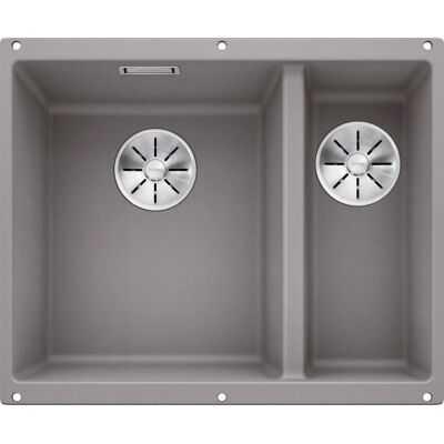 Dřez Blanco SUBLINE 340-160-U Alumetalllic Dvou Dřez Dřez Blanco SUBLINE 340-160-U Alumetalllic Dvou Dřez
