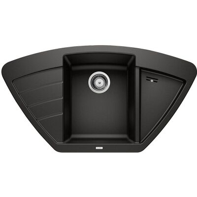 Blanco Zia 9 - Chiuvetă de colț în Silgranit, 930x510 mm, negru Blanco Zia 9 - Chiuvetă de colț în Silgranit, 930x510 mm, negru