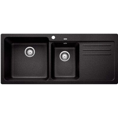 Blanco Naya 8 Chiuvetă dublă - Silgranit, 1160x500 mm, nero Blanco Naya 8 Chiuvetă dublă - Silgranit, 1160x500 mm, nero