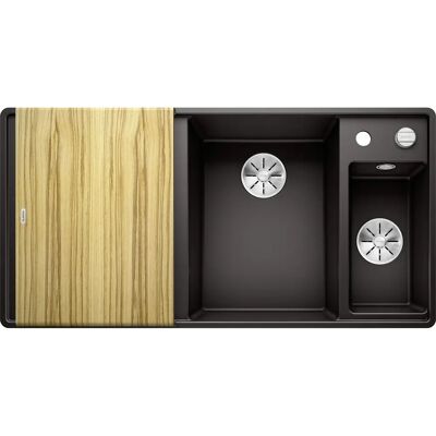 BLANCO AXIA III 6 S-F - Fregadero de Cocina en Negro BLANCO AXIA III 6 S-F - Fregadero de Cocina en Negro