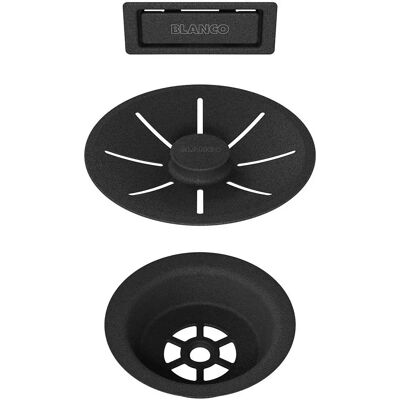 Blanco Set Scarico e Troppo-plein Nero Opaco - Cucina Moderna Blanco Set Scarico e Troppo-plein Nero Opaco - Cucina Moderna