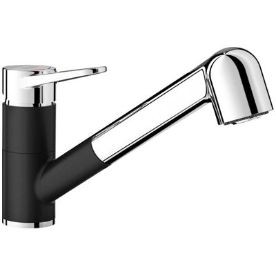 Blanco Wega - Schwarzkrom Küchenarmatur mit herausziehbarer Brause - Küchenarmatur Blanco Wega - Schwarzkrom Küchenarmatur mit herausziehbarer Brause - Küchenarmatur