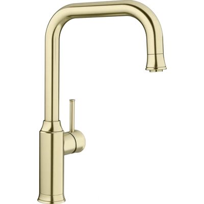 BLANCO Livia-S Satin Gold Køkkenarmatur - Højt Tryk, Udtagelig Spray BLANCO Livia-S Satin Gold Køkkenarmatur - Højt Tryk, Udtagelig Spray