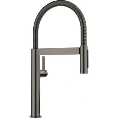 Blanco Culina-S II Mini Dřezová baterie - Satin Dark Steel, 180° Otočná, Dvojitý proud Blanco Culina-S II Mini Dřezová baterie - Satin Dark Steel, 180° Otočná, Dvojitý proud