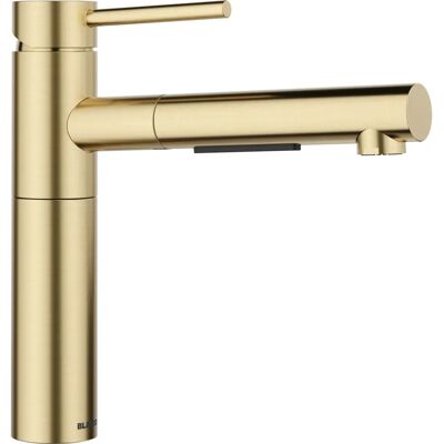 Blanco ALTA-S II Køkkenarmatur Satink Gold - Udtrek, Sving, Høj Tryk Blanco ALTA-S II Køkkenarmatur Satink Gold - Udtrek, Sving, Høj Tryk