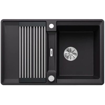 BLANCO - ADIRA 45 S-F SILGRANIT - Negro - 77x49 cm - Fregadero BLANCO - ADIRA 45 S-F SILGRANIT - Negro - 77x49 cm - Fregadero