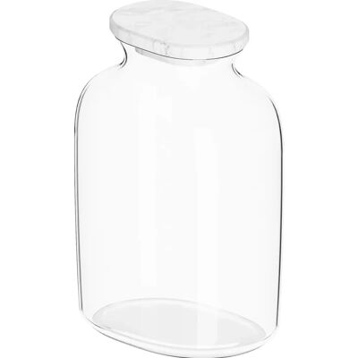 Blanco Wasser Karaffe - 1L, Marmor Deckel - Transparent Blanco Wasser Karaffe - 1L, Marmor Deckel - Transparent