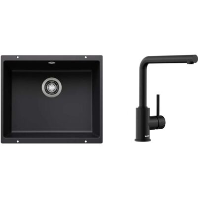 Blanco ROTAN 500-U - Évier en acier inoxydable noir mat Blanco ROTAN 500-U - Évier en acier inoxydable noir mat