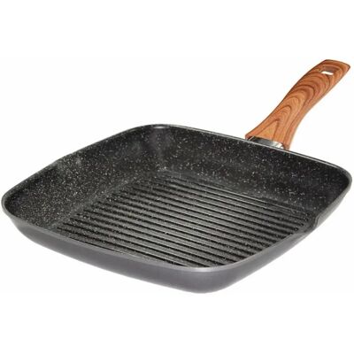 STONELINE Back to Nature poêle grill - 28 x 28 cm, induction, revêtement pierre, look bois - Publicité STONELINE Back to Nature poêle grill - 28 x 28 cm, induction, revêtement pierre, look bois - Publicité