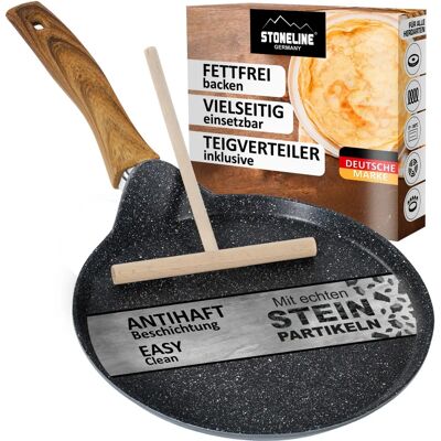 Steinpartikel-Beschichtung Crêpepfanne - Ø 25 cm, Höhe 1,7 cm Steinpartikel-Beschichtung Crêpepfanne - Ø 25 cm, Höhe 1,7 cm