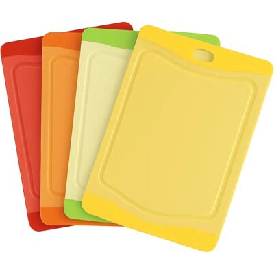 Planches à découper multicolores STONELINE - Lot de 4 - Publicité Planches à découper multicolores STONELINE - Lot de 4 - Publicité