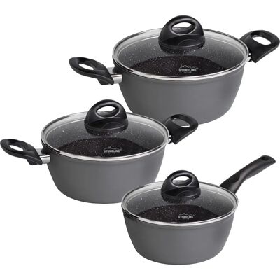 Ensemble de Cuisinières en Céramique Sans Marque - Antiadhésif, Compatible Induction - Publicité Ensemble de Cuisinières en Céramique Sans Marque - Antiadhésif, Compatible Induction - Publicité