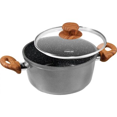 Stoneline - Faitout 20 cm - Couvercle en verre - Casserole - Publicité Stoneline - Faitout 20 cm - Couvercle en verre - Casserole - Publicité