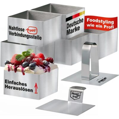 Set de plats de nourriture en acier inoxydable STONELINE - Carré, 8 pièces - Publicité Set de plats de nourriture en acier inoxydable STONELINE - Carré, 8 pièces - Publicité