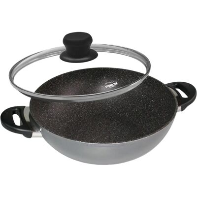 Wok STONELINE 32 cm - Antiadhésif, induction, aluminium moulé - Publicité Wok STONELINE 32 cm - Antiadhésif, induction, aluminium moulé - Publicité