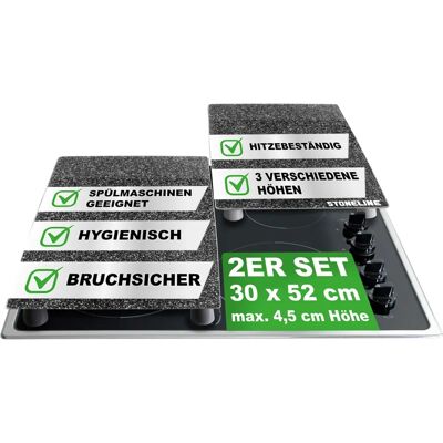 STONELINE - Herdabdeckplatten - Schlagfestes und hitzebeständiges Glas Set STONELINE - Herdabdeckplatten - Schlagfestes und hitzebeständiges Glas Set