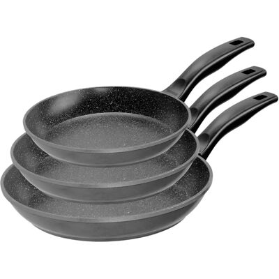Ensemble de Casseroles STONELINE 28 cm Gris pour Induction - Publicité Ensemble de Casseroles STONELINE 28 cm Gris pour Induction - Publicité