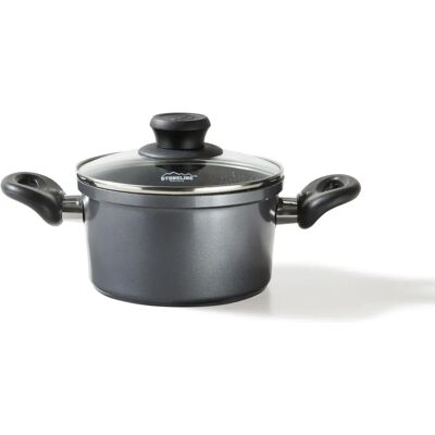 Marque STONELINE Casserole induction 16cm avec couvercle en verre - Publicité Marque STONELINE Casserole induction 16cm avec couvercle en verre - Publicité
