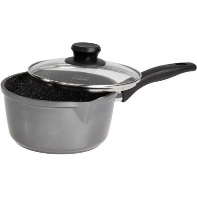 Casserole en aluminium moulé STONELINE 18 cm avec couvercle en verre - Publicité Casserole en aluminium moulé STONELINE 18 cm avec couvercle en verre - Publicité