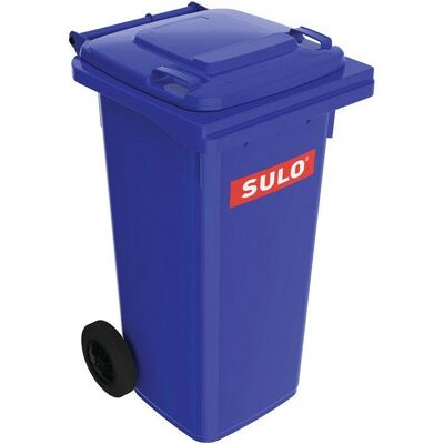 SULO 120 l HDPE blauer fahrbarer Müllbehälter - Abfalleimer SULO 120 l HDPE blauer fahrbarer Müllbehälter - Abfalleimer