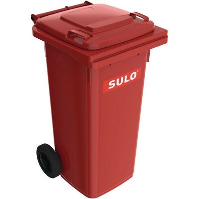 SULO 120 l HDPE rot fahrbar - Abfalleimer SULO 120 l HDPE rot fahrbar - Abfalleimer