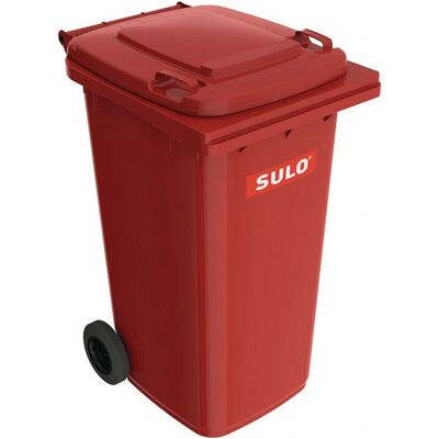 SULO Container - 240 l, rot, HDPE, fahrbar - Müllcontainer SULO Container - 240 l, rot, HDPE, fahrbar - Müllcontainer
