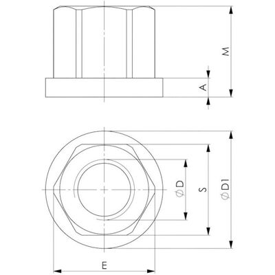Andreas Maier GmbH & Co. KG Verlängerungsmutter M20 sw 30mm - Extension Nut Andreas Maier GmbH & Co. KG Verlängerungsmutter M20 sw 30mm - Extension Nut