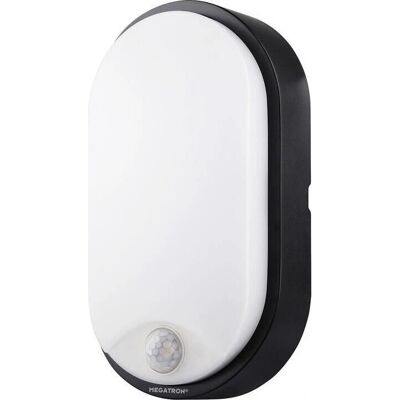 Megatron Black 10W LED Outdoor Wall Light with Motion Sensor Megatron Black 10W LED Outdoor Wall Light with Motion Sensor