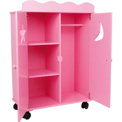 Armario de Muñecas Rosa Small Foot - Muebles para Casas de Muñecas Armario de Muñecas Rosa Small Foot - Muebles para Casas de Muñecas