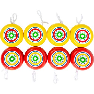 Small Foot Houten Jojo Geel en Rood - Set van 8 Small Foot Houten Jojo Geel en Rood - Set van 8