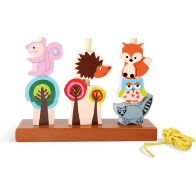 Small Foot Forest Animals Pegging & Threading Game - Educational Toy Small Foot Forest Animals Pegging & Threading Game - Educational Toy