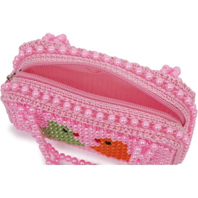 Small foot 6851 - Vogel-Perlen-Handtasche Rosa 16x10cm Small foot 6851 - Vogel-Perlen-Handtasche Rosa 16x10cm