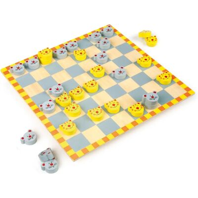 Legler Damespiel Chat et Souris - Jeu de Société - Publicité Legler Damespiel Chat et Souris - Jeu de Société - Publicité