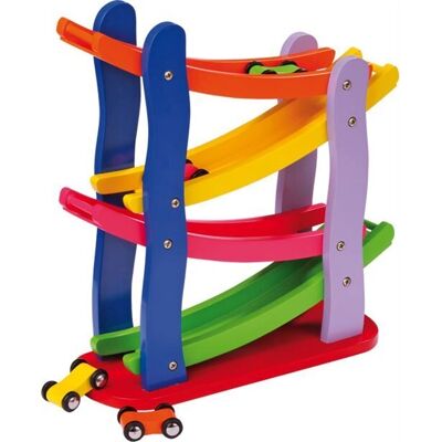 Legler Small Foot Bunter Rennbahn - Holzspielzeug mit 4 Autos Legler Small Foot Bunter Rennbahn - Holzspielzeug mit 4 Autos