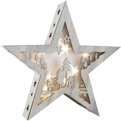Small foot 10203 - Holzstern Shabby Chic LED-Licht - Dekoration Small foot 10203 - Holzstern Shabby Chic LED-Licht - Dekoration