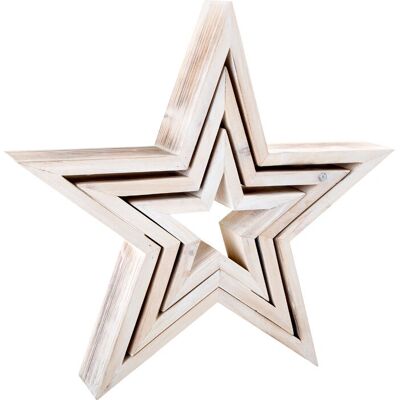 Small Foot 10212 - Shabby Chic White Decorative Stars Set of 3 Small Foot 10212 - Shabby Chic White Decorative Stars Set of 3