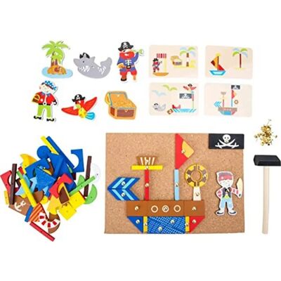 Small Foot Set di Martello e Chiodi Pirata - Gioco Educativo Small Foot Set di Martello e Chiodi Pirata - Gioco Educativo