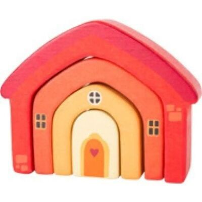 Casa di blocchi in legno Small Foot - 4 pz - Sviluppo sensoriale e motorio Casa di blocchi in legno Small Foot - 4 pz - Sviluppo sensoriale e motorio