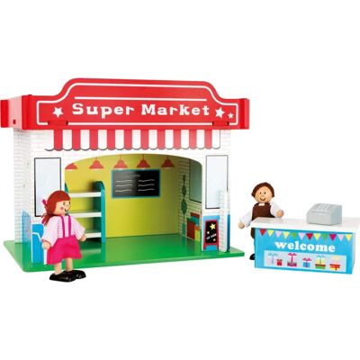 Small Foot - Supermarché en bois avec accessoires - Jeu de supermarché - Publicité Small Foot - Supermarché en bois avec accessoires - Jeu de supermarché - Publicité