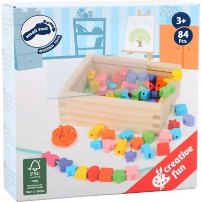 Ensemble de perles en bois Small foot by Legler - Motricité fine Ensemble de perles en bois Small foot by Legler - Motricité fine
