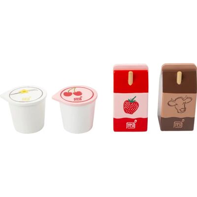 Set di prodotti lattiero-caseari Small Foot - giocattolo in legno per bambini Set di prodotti lattiero-caseari Small Foot - giocattolo in legno per bambini
