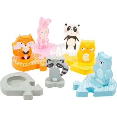 Small foot Holz-Tierpuzzle - 12-teilig Pastell Spielzeug für Kinder Small foot Holz-Tierpuzzle - 12-teilig Pastell Spielzeug für Kinder
