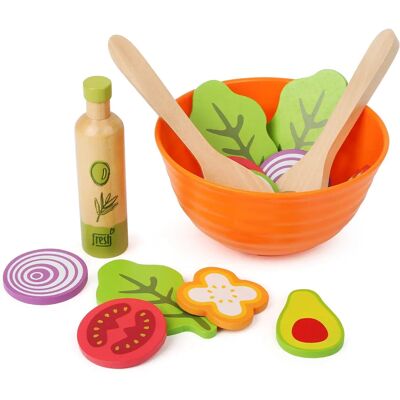 Set di insalata in legno Small foot - 15 pezzi - Giocattolo educativo per bambini Set di insalata in legno Small foot - 15 pezzi - Giocattolo educativo per bambini