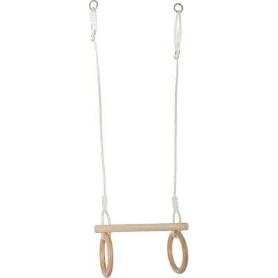 Small Foot Wooden Trapeze with Rings - Childs Play Fun Small Foot Wooden Trapeze with Rings - Childs Play Fun